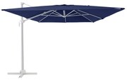 Ombrellone a palo laterale bianco AURA NATERIAL L 281 x 286 cm con telo blu