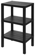 Scaffale bagno 3 ripiani nero effetto legno in kit montaggio Buzz