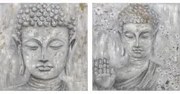 Quadro DKD Home Decor 100 x 2,4 x 100 cm Buddha Orientale (2 Unità)