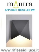 Mantra applique Triax grigio scuro  led 8W