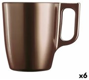 Tazza Mug Luminarc Flashy Marrone 250 ml Vetro (6 Unità)