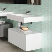 Mobile da bagno sotto lavabo VISOBATH element neve laccato opaco L 60 x H 35 x P 45 cm 1 cassetto, lavabo non incluso