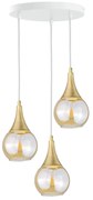 Lampadario a sospensione con filo LACRIMA WHITE 3xE27/60W/230V diametro 30 cm