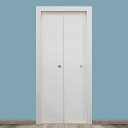 Porta pieghevole a libro simmetrica Sun bianco L 80 x H 210 cm reversibile