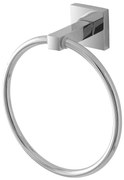 Porta asciugamani da parete ad anello in metallo cromato Rock