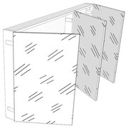 Pensile bagno Easy colore su ordinazione, 3 ante apertura da sinistra P 20 x L 140 x H 75 cm