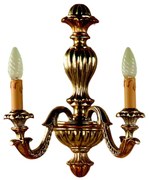 Applique In Legno Classico Argento Mecca 2 Luci Beccaccia