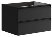 Mobile da bagno sospeso sotto lavabo L 59.5 x H 40 x P 45.5 cm antracite laccato opaco, 2 cassetti VISOBATH Fusion