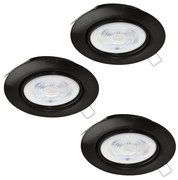Eglo 901755 - SET 3x Lampada LED da incasso FAVAZZINA 1xGU10/4W/230V nero