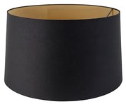 Paralume in cotone nero 45/50/28 con interno dorato