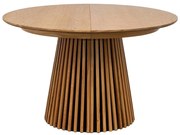 Tavolo da pranzo rotondo allungabile con piano effetto rovere ø 120 cm Osaka - House Nordic