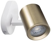 Kanlux 38964 - Faretto da parete LAURIN 1xGU10/10W/230V ottone/bianco