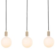 Tala - Linear Triple Lampada a Sospensione w/3 Sphere IV Brass/White Tala