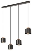 Lampada a sospensione in metallo nero 12x75 cm Olena - Candellux Lighting