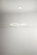 Sospensione doppia edge in alluminio colore bianco a led 99w 6930lm...