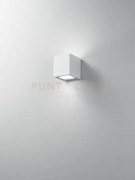 Applique totem alluminio colore bianco biemissione vetro trasparent...