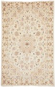 Kashan Tappeto 150x100 Beige (Iran) Annodato A Mano