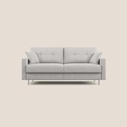 Megan divano letto matrimoniale in microfibra smacchiabile T11 grigio chiaro
