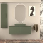 Mobile da bagno sotto lavabo BADEN HAUS Modula verde laccato opaco L 120 x H 43 x P 44 cm 2 cassetti, lavabo non incluso