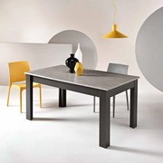 Tavolo in legno allungabile a 320 cm 12 posti FABIO Cemento