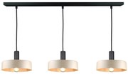 Lampadario a sospensione con filo LATTE 3xE27/60W/230V beige/nero