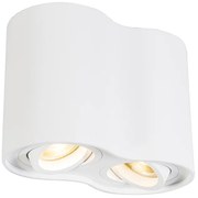 Faretto moderno bianco orientabile - Rondoo Duo