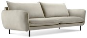 Divano in velluto beige, 230 cm Vienna - Cosmopolitan Design