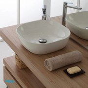 Lavabo D'Appoggio In Ceramica Bianco Lucido da 42,5 cm