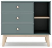 Cassettiera per bambini verde polveroso 90x81x40 cm Esteban – Marckeric