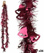 Ghirlanda di Natale Tinsel Cappe Fucsia Plastica 12 x 12 x 200 cm (36 Unità)