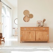 Tikamoon - Buffet credenza bancone teak tek massello legno 170cm design sala pranzo