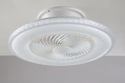 Plafoniera led con ventilatore borea bianca in acrilico pmma 40w 44...