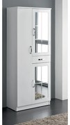 Colonna doppia multiuso CRYSTAL bianco con specchi