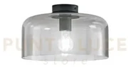 Plafoniera gibus fume' 1xe27 30x30x23cm i-gibus-pl30 gr