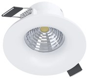 Faretto Ad Incasso Moderno Saliceto Alluminio Bianco Led Integrato 6W 2700K