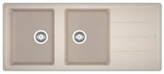 Lavello integrato 2 vasche in fragranite sabbia FRANKE Boston Sahara L 50 x L 116 cm