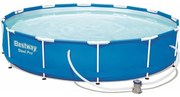 Bestway - Piscina Fuori Terra 366x76 Rotonda Steel Pro Frame con Pompa Filtro a cartuccia