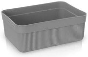 Vassoio porta oggetti da appoggio grigio in plastica Ring