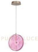 Sospensione jokey piccola rosa 1 luce led 3000k 838lm 13w d.30cm