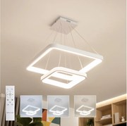 Brilagi - Lampadario LED dimmerabile su cavo FALCON SLIM LED/78W/230V 50x50 cm bianco + telecomando