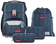 Zaino scuola Step by Step BASIS - set 4 pezzi, Blue Lines