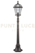 Capri outdoor post - alluminio, marrone rustico e vetro, ip23