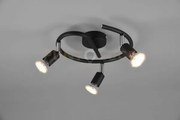 Paris senza lampadina girandola 3 luci nero attacco gu10 d. 26cm