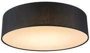 Lampada da soffitto nera 40 cm con LED - Drum LED