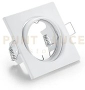 Jura faretto da incasso quadrato orientabile bianco 8x8cm attacco gu10