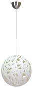 Lampadario a sospensione con filo FRIDA 1xE27/60W/230V bianco