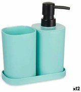 Set da Bagno Nero Verde polipropilene (12 Unità)