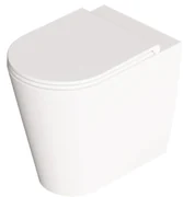 Wc a Terra Senza Brida Alice Ceramica "Hide Round" Bianco Lucido