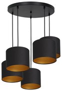 Lampadario su corda ARDEN 5xE27/60W/230V nero/oro