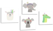Set di quadri – Animali adorabili con piuma